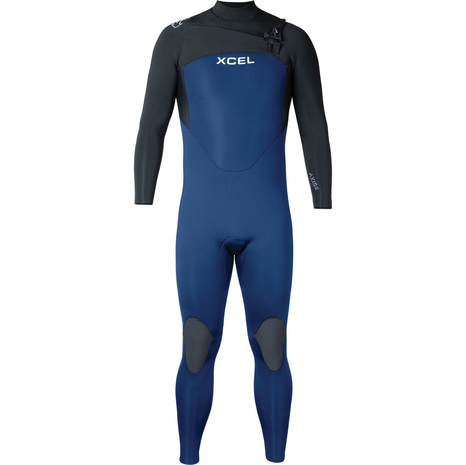 2025 Xcel Da Uomo Axis 5/4mm Chest Zip Muta MN54ZAX4BU - Navy / Blue